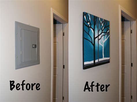 decorate electric box|electrical cabinet covering ideas.